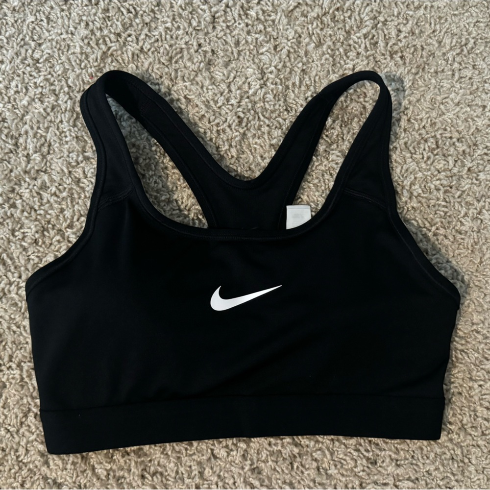 Nike Dr-Fit Sports Bra Black White Size Small